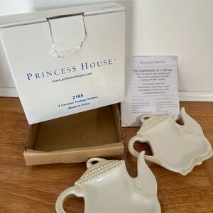 Princess House Ivory Ceramic Teapot Holders